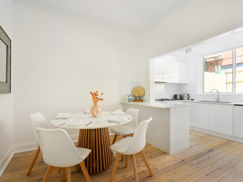 Open plan kitchen and dining, designed for easy entertaining.
