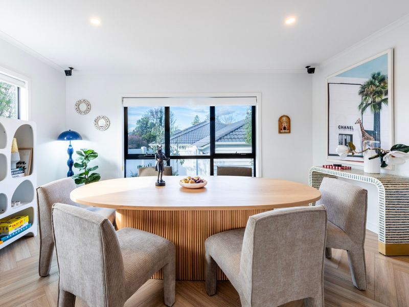 Gather around the dining table for shared meals, morning coffee, or planning your next adventure.