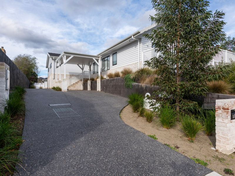 A welcoming entrance greets you as you arrive at this stylish coastal retreat.