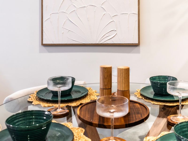 Beautiful table settings add a sophisticated touch to every meal.