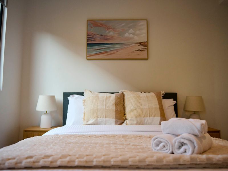 End each day in a peaceful bedroom designed for restful nights and easy mornings.