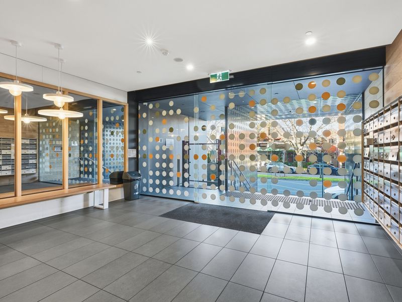 A secure, well-maintained lobby provides a welcoming arrival experience.