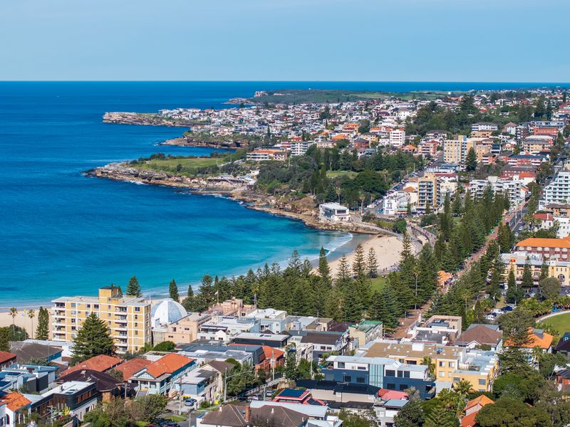 Admire the sweeping panorama where the city meets the sea.