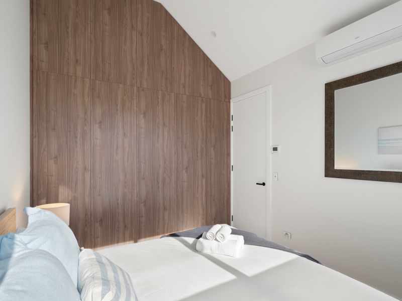 Contemporary bedroom styling creates a peaceful retreat for restful nights.