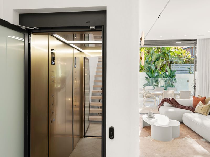 Secure lift access offering convenient entry to the residence.