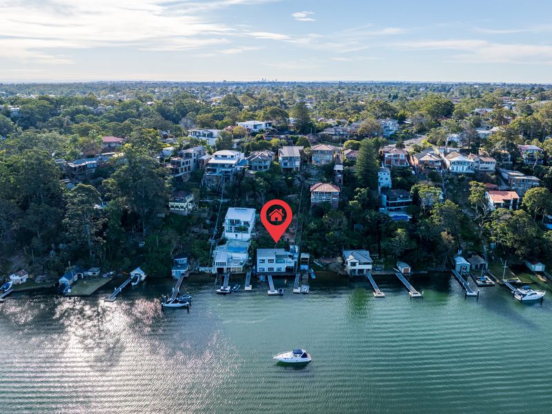A stunning aerial view of your waterfront escape