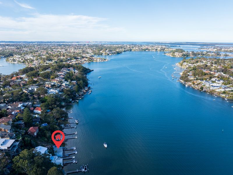 A stunning aerial view of your waterfront escape