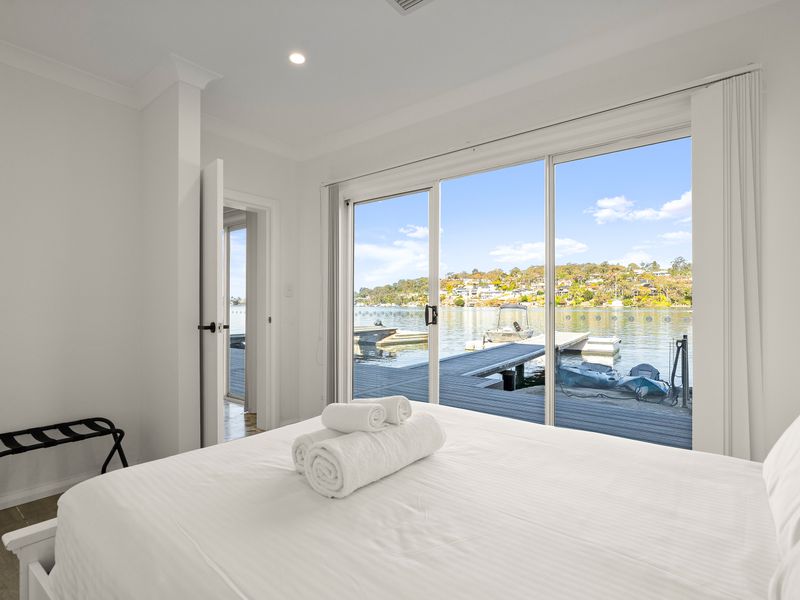 Bright bedroom with a beautiful outlook