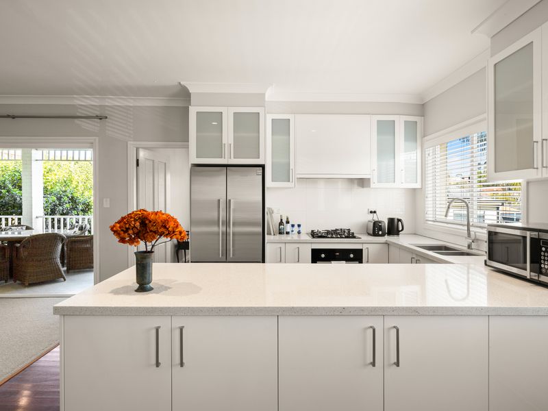 Fully equipped kitchen with generous bench space and quality appliances.