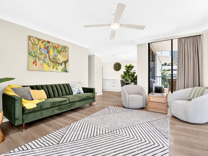 Bright living area with comfortable seating