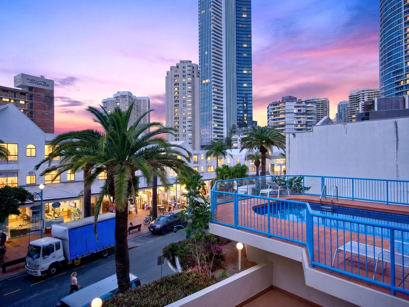 Balcony views overlooking the vibrant city surrounds