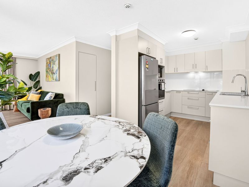 Open-plan dining and kitchen for easy entertaining
