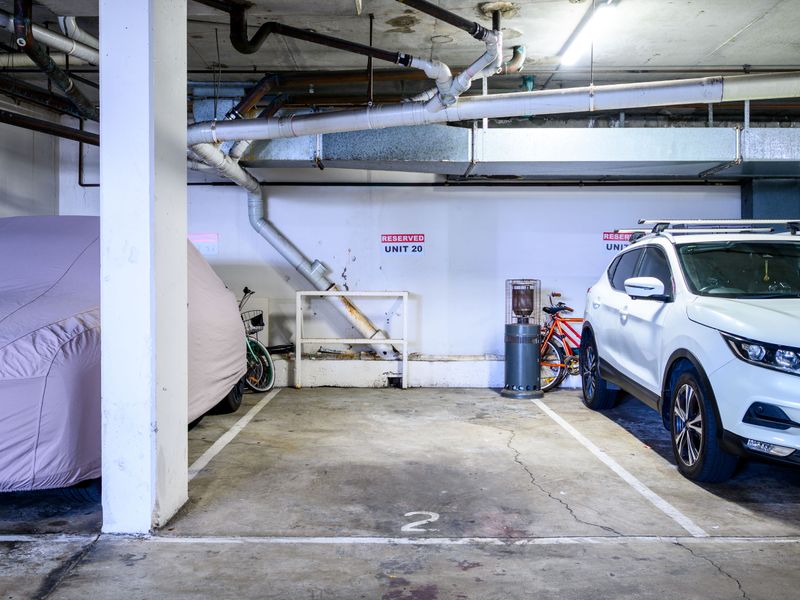 Secure undercover parking space included