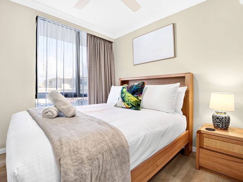Peaceful bedroom designed for a restful stay