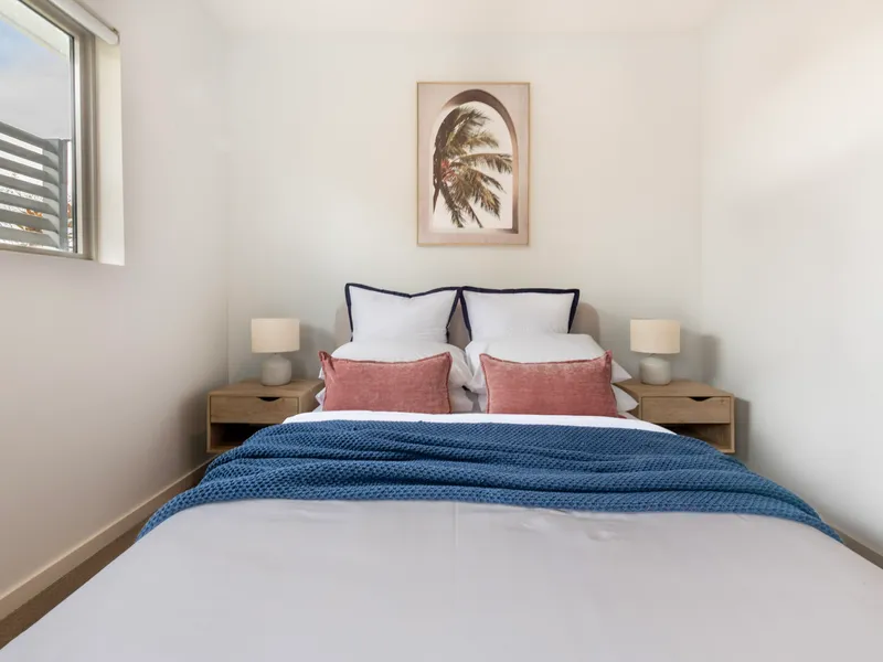 Serene bedroom styled for a restful stay
