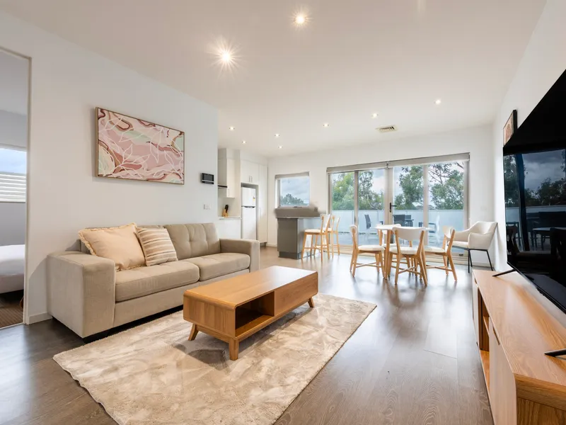 Spacious open-plan living and dining area