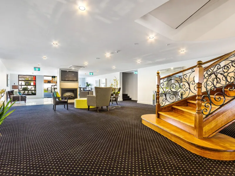 Welcoming hotel lobby and reception area
