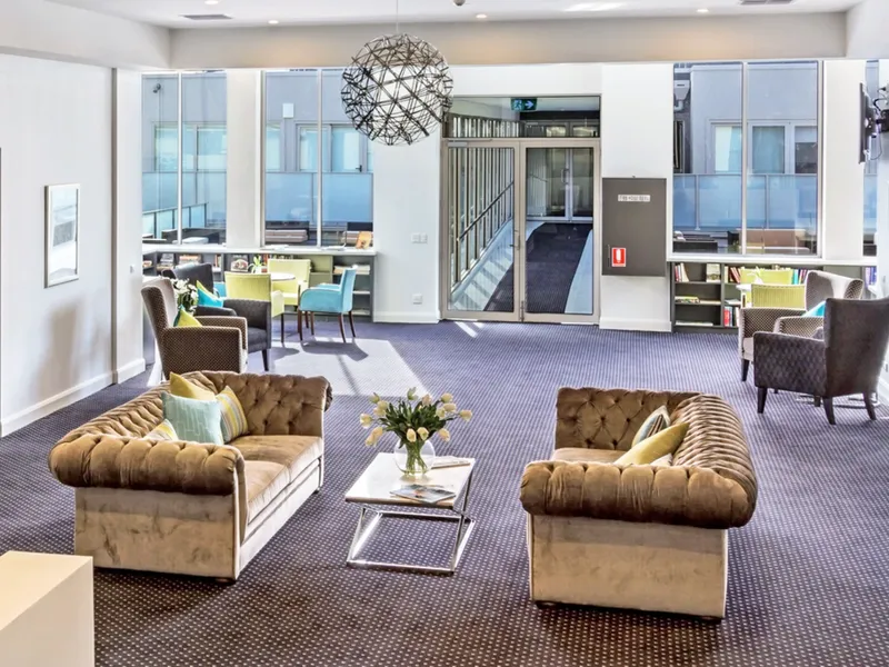 Comfortable shared lounge for relaxing