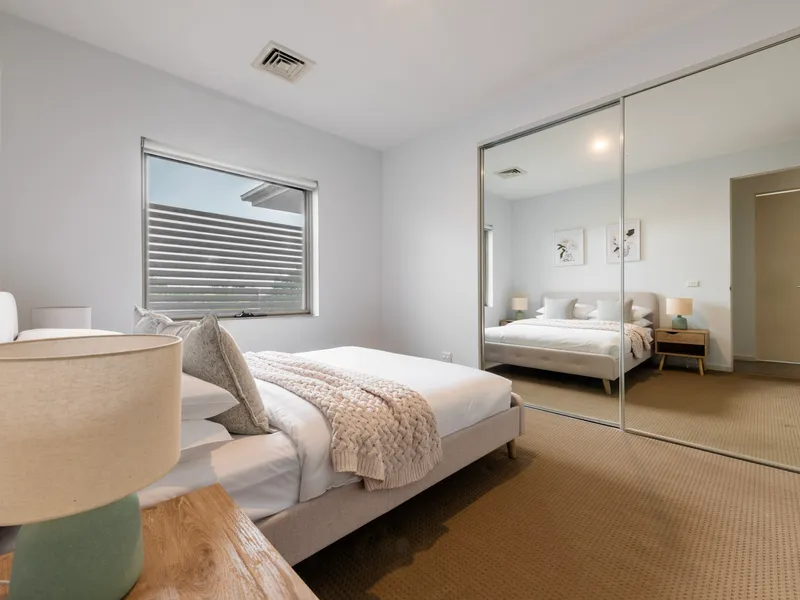 Comfortable bedroom with generous storage