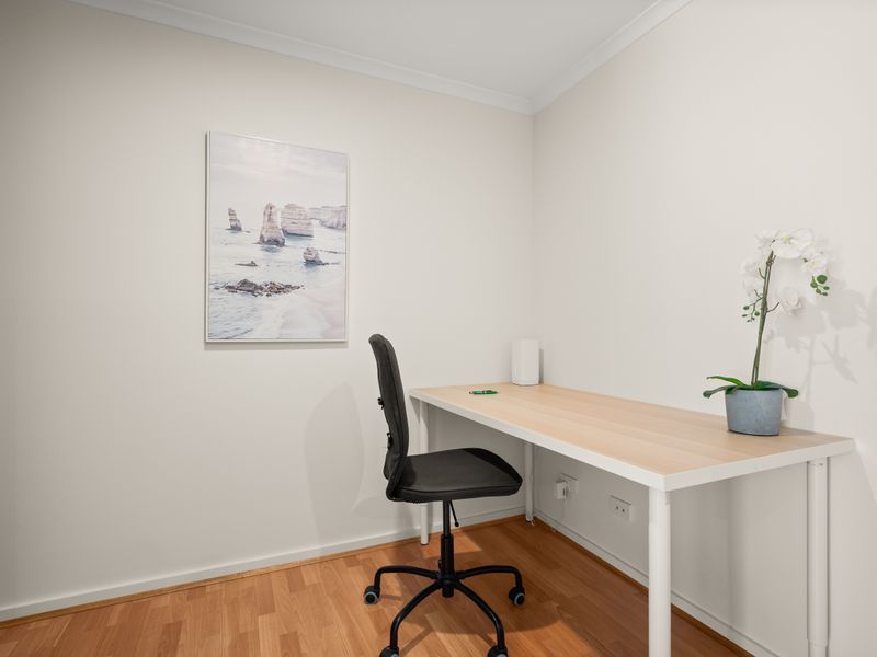 Dedicated workspace — ideal for business trips or working remotely.