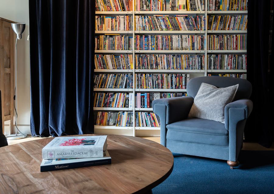 Media room with thousands of DVDS