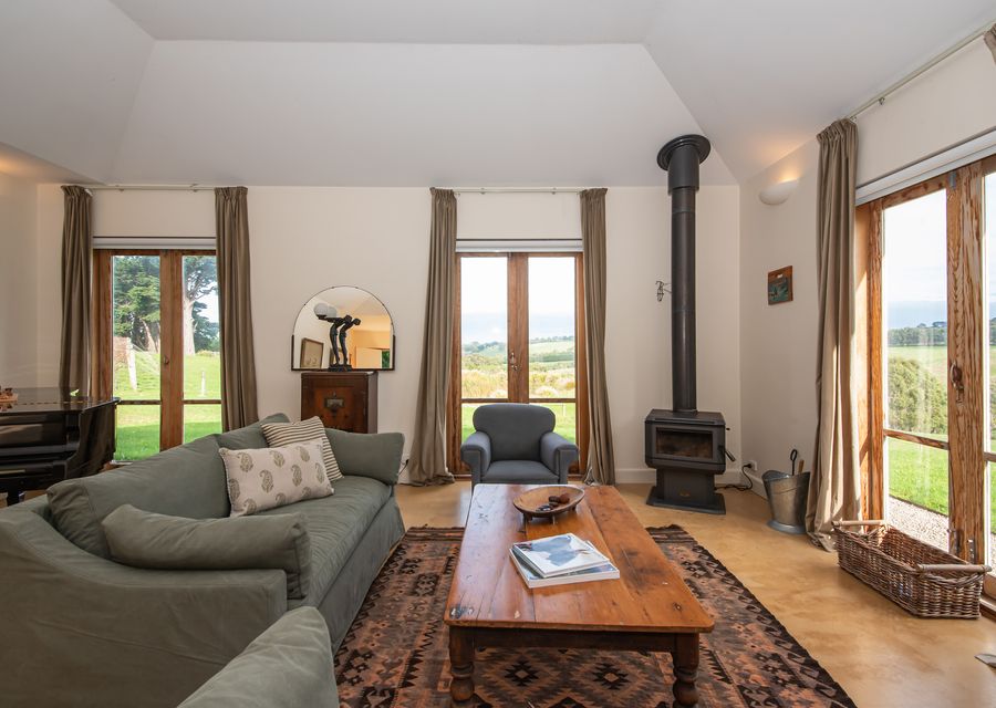 Living room with fireplace