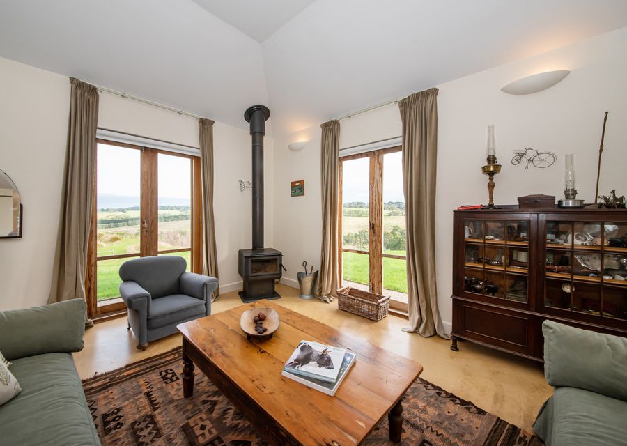 Living with fireplace