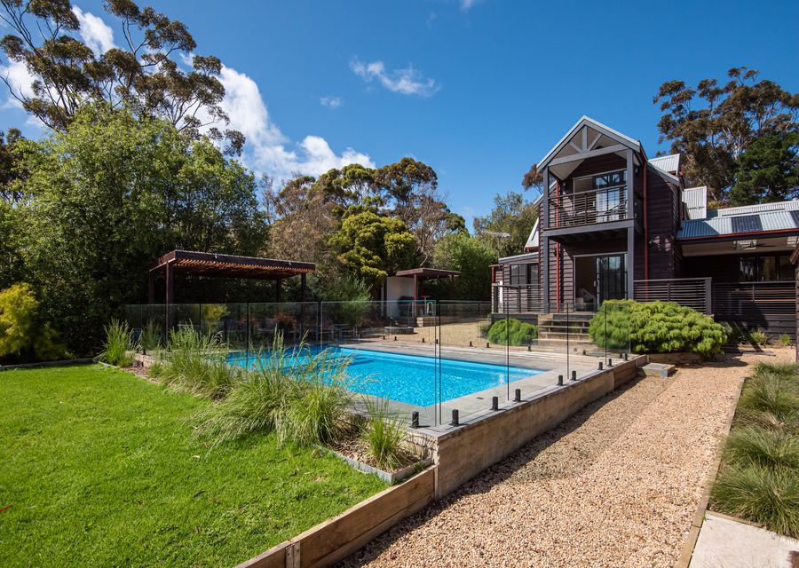 Back Garden with Pool and view to House