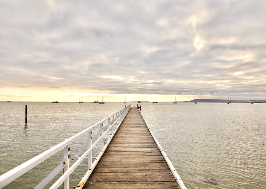 Peaceful scenery of the beach. 