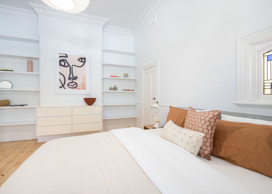 Beautifully styled master bedroom