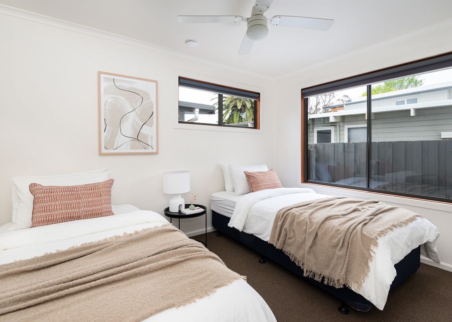 Bedroom two in back house with single beds 