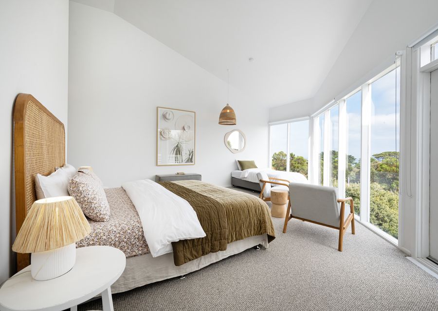 Bedroom five with queen bed and single bed sleeping 3 