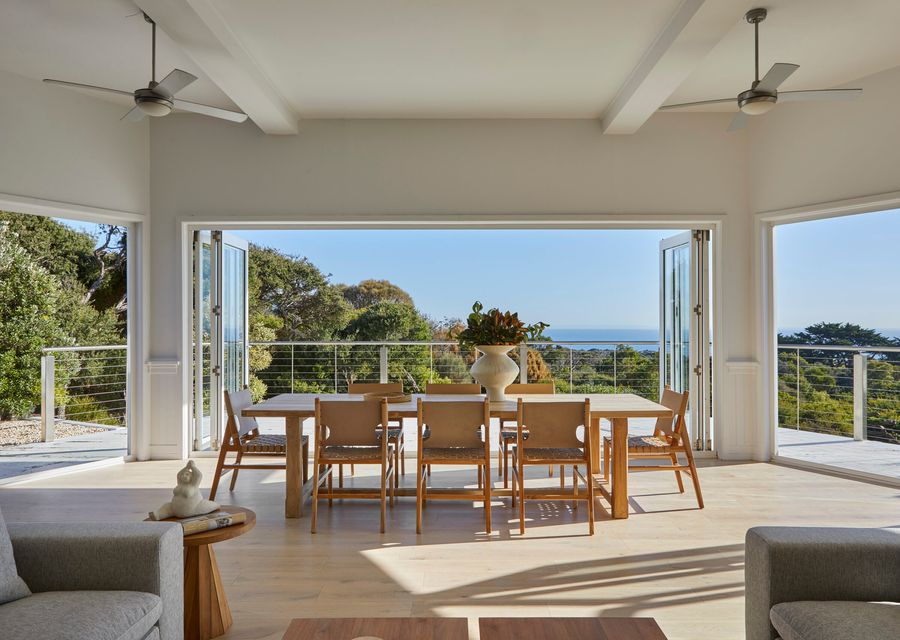 Formal dining in the living room 