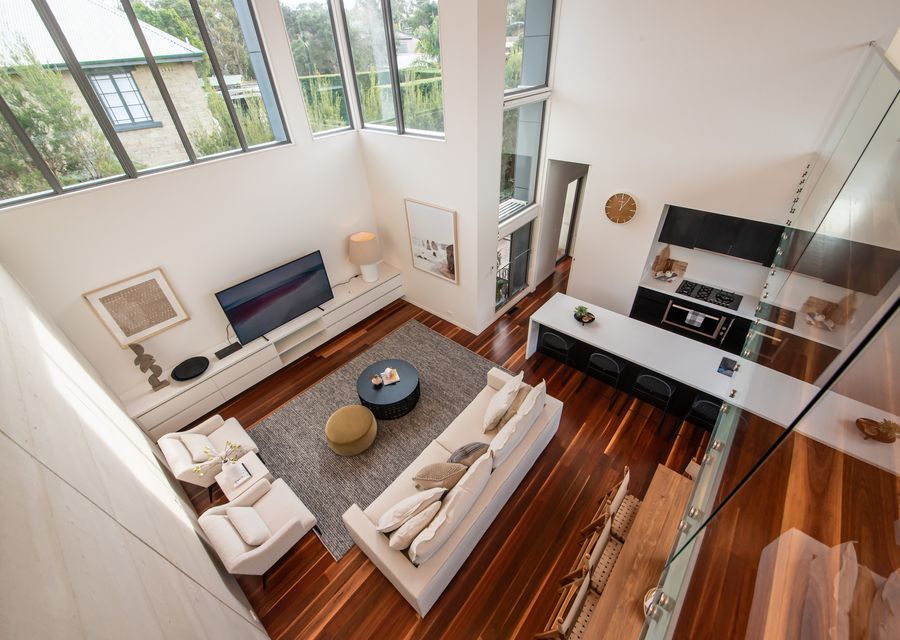 Looking down at Lounge Room