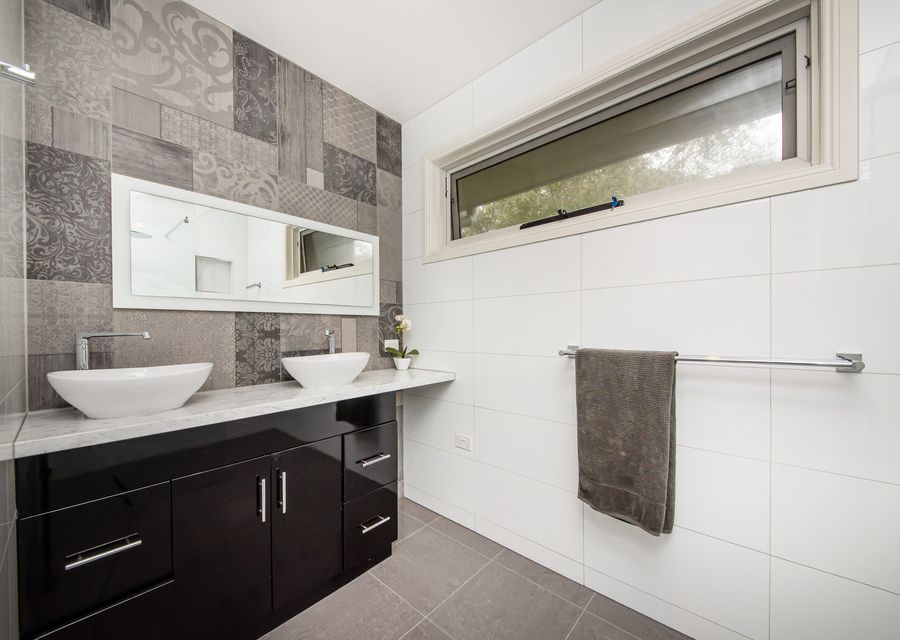 Main bathroom with bath and shower 