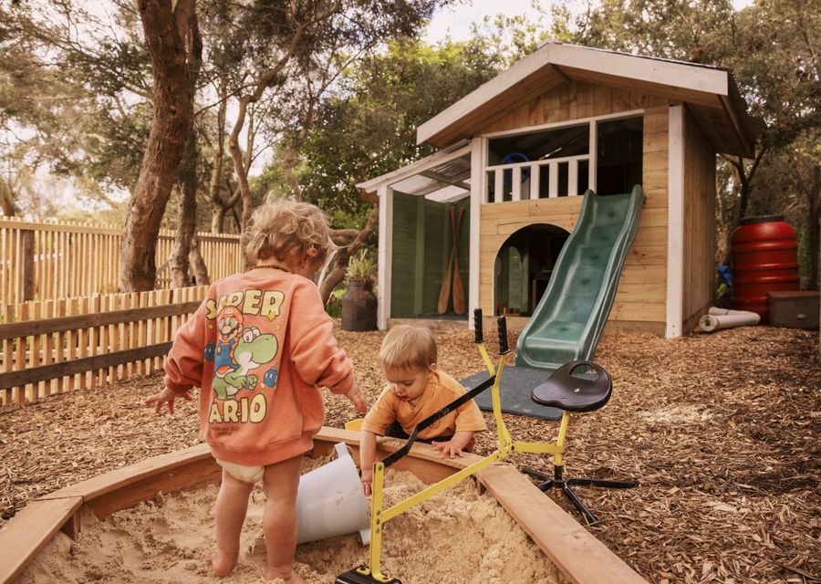 Cubby house and space for the kids to play