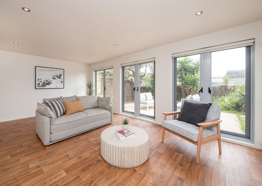 Downstairs living space with courtyard access 