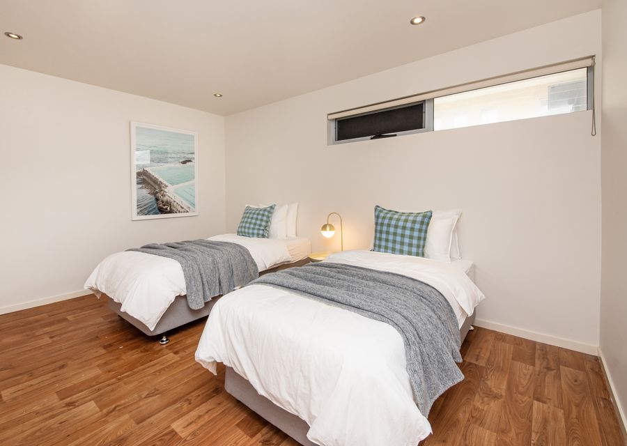 Bedroom 2 with two single beds (downstairs)