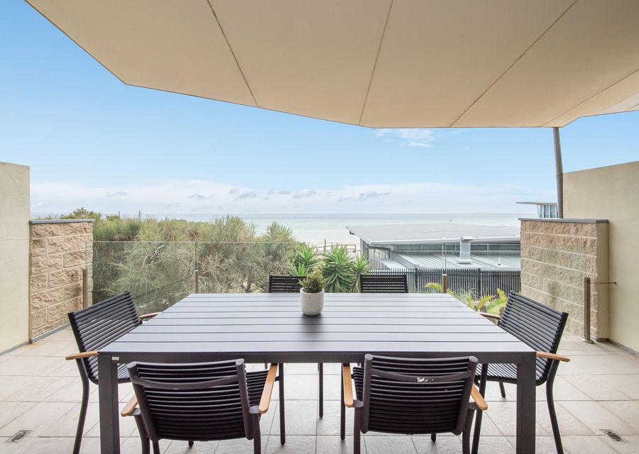 Balcony with outdoor dining and killer views!