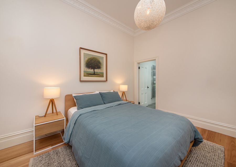 Master downstairs: queen bed  with ensuite 