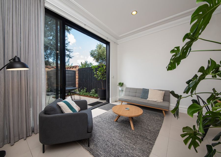 Living space leading out to courtyard 