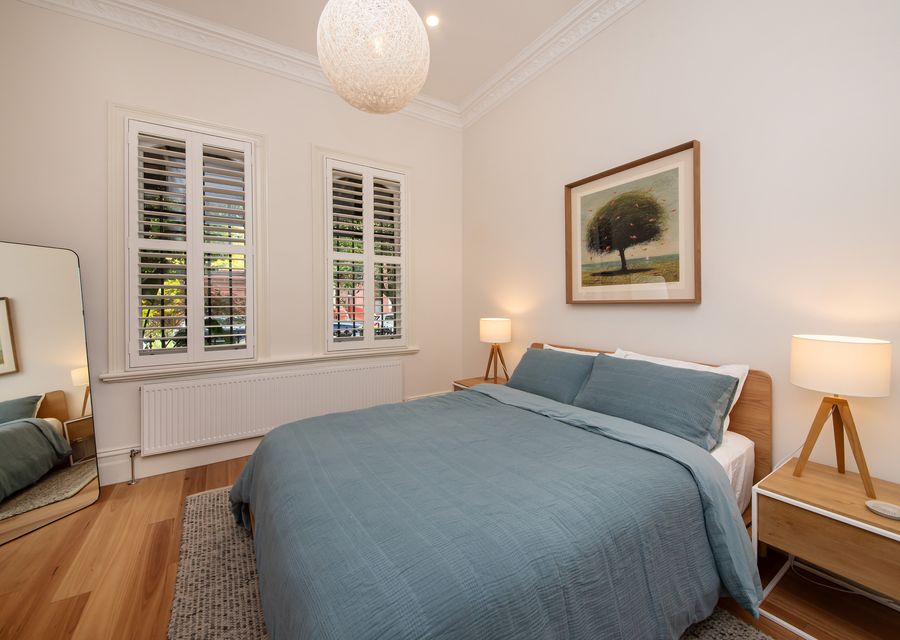 Master bedroom downstairs with King  bed 