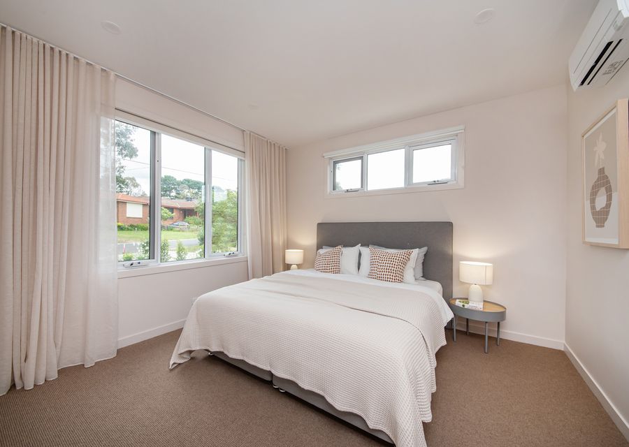 Master bedroom with King bed, ensuite and split system