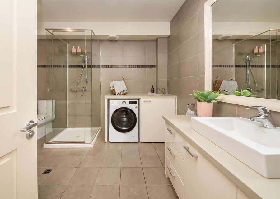 Laundry within the bathroom 