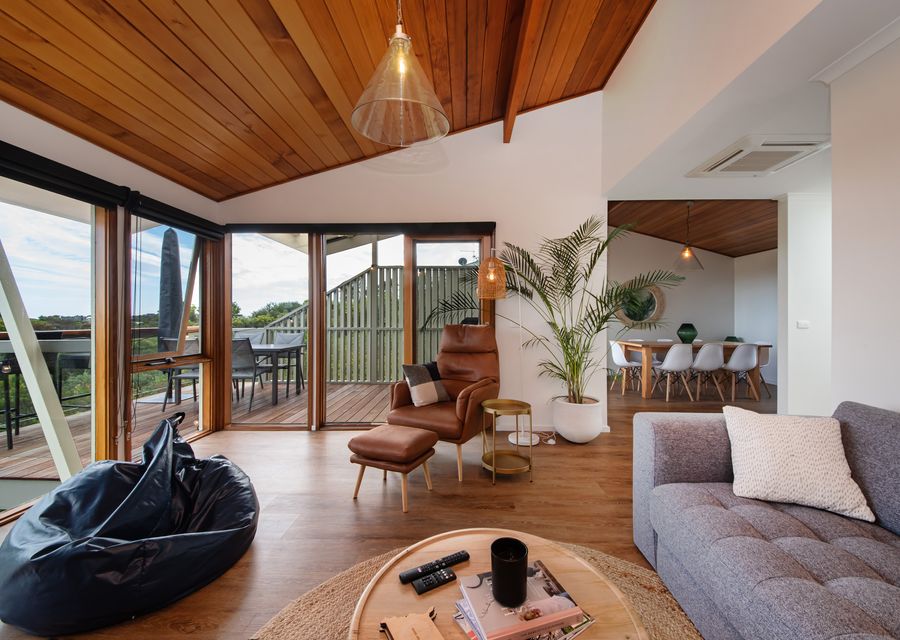 Living area leading to outdoor dining