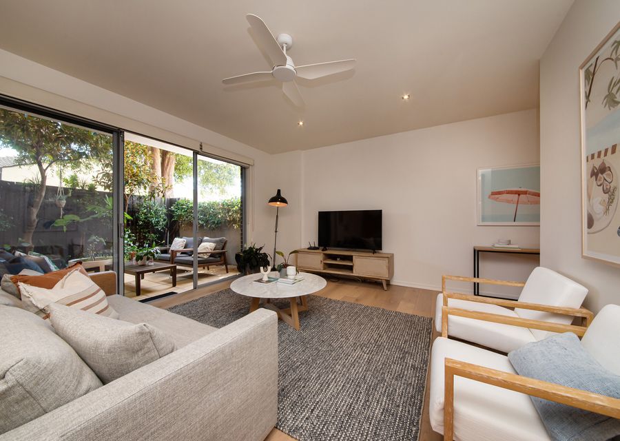 Living space with smart tv 