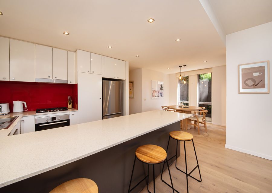 Kitchen and dining with Island bench seating