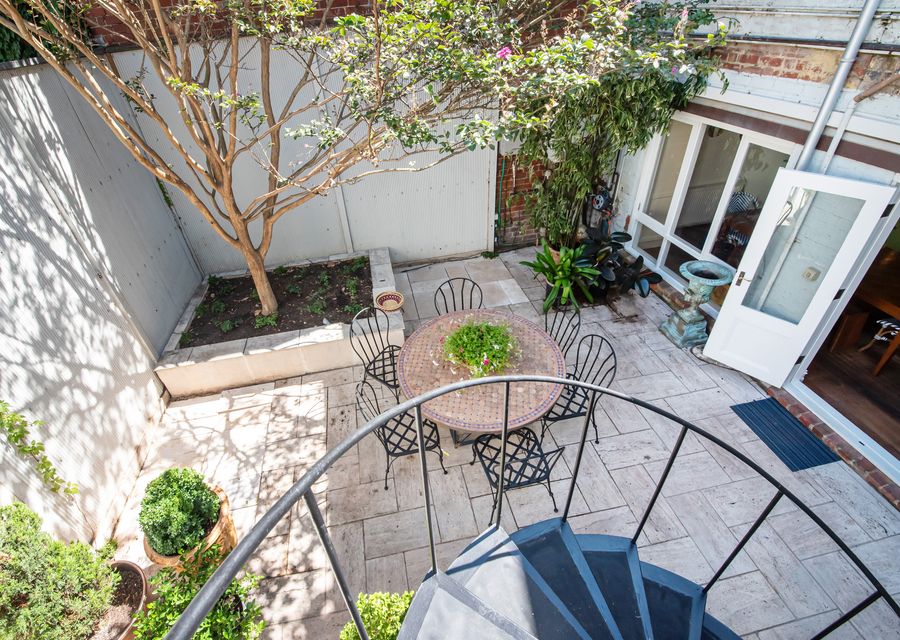 View of courtyard from studio apartment (4th bedroom)