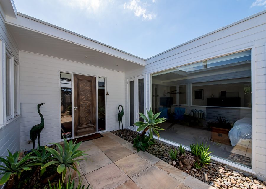 Front door and entrance to the home