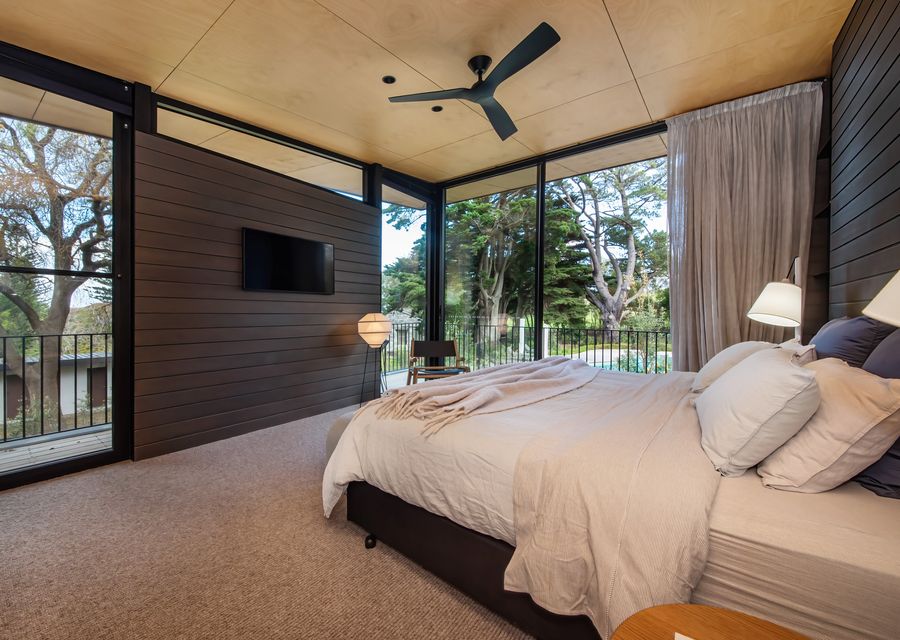 Master bedroom with TV